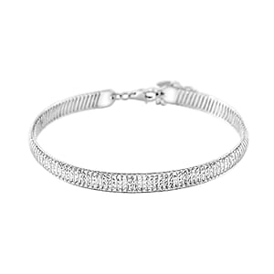 Doorbuster Diamond-cut Bangle Bracelet in 950 Platinum (8.00 In) 12.40 Grams