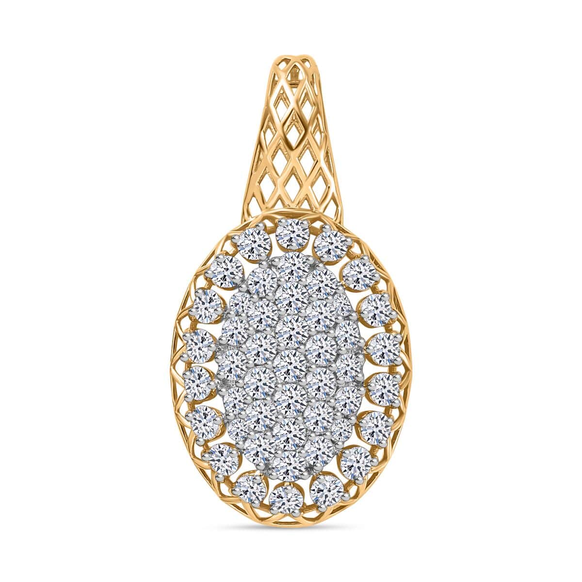 Luxuriant Lab Grown Diamond E-F VS 1.50 ctw Pendant in 10K Yellow Gold (Del. in 10-12 Days) image number 0