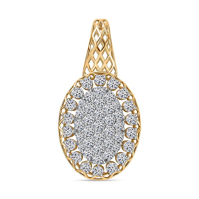 Luxuriant Lab Grown Diamond E-F VS 1.50 ctw Pendant without Chain in 10K Yellow Gold