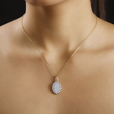 Luxuriant Lab Grown Diamond E-F VS 1.50 ctw Pendant without Chain in 10K Yellow Gold