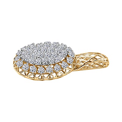 Luxuriant Lab Grown Diamond E-F VS 1.50 ctw Pendant without Chain in 10K Yellow Gold