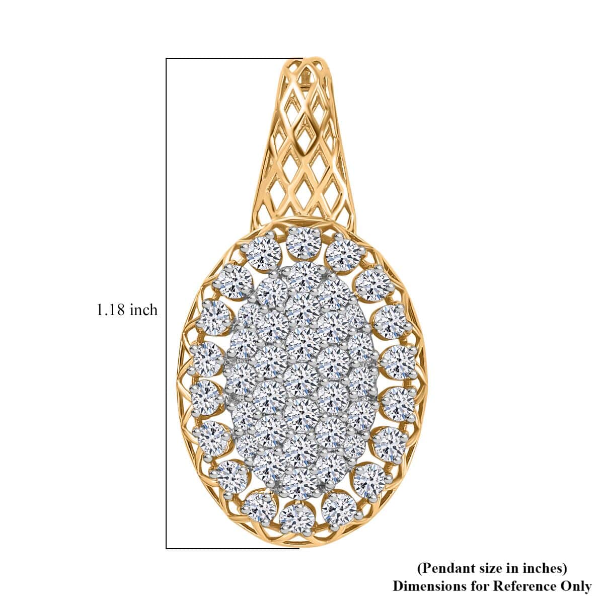 Luxuriant Lab Grown Diamond E-F VS 1.50 ctw Pendant in 10K Yellow Gold (Del. in 10-12 Days) image number 5