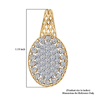 Luxuriant Lab Grown Diamond E-F VS 1.50 ctw Pendant without Chain in 10K Yellow Gold