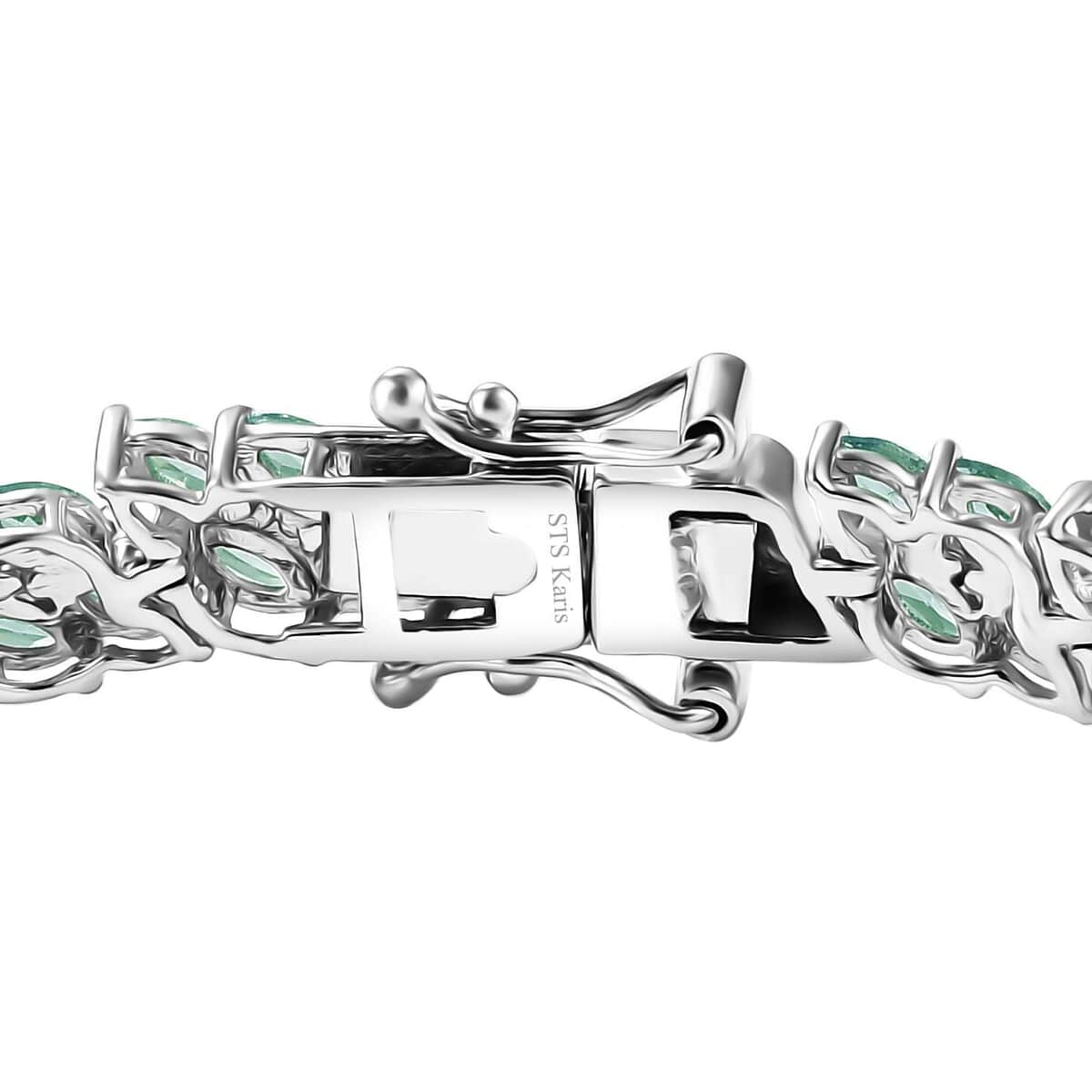 Doorbuster Karis Emerald 8.25 ctw Linking Bracelet in Platinum Bond (7.25 In) image number 3