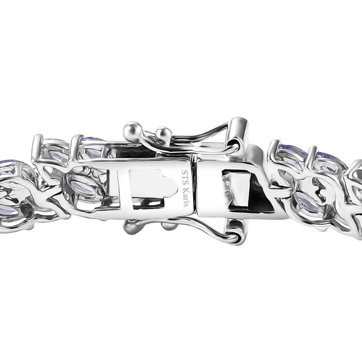 Karis Tanzanite 8.10 ctw Wave Bracelet in Platinum Bond (7.25 In) image number 3