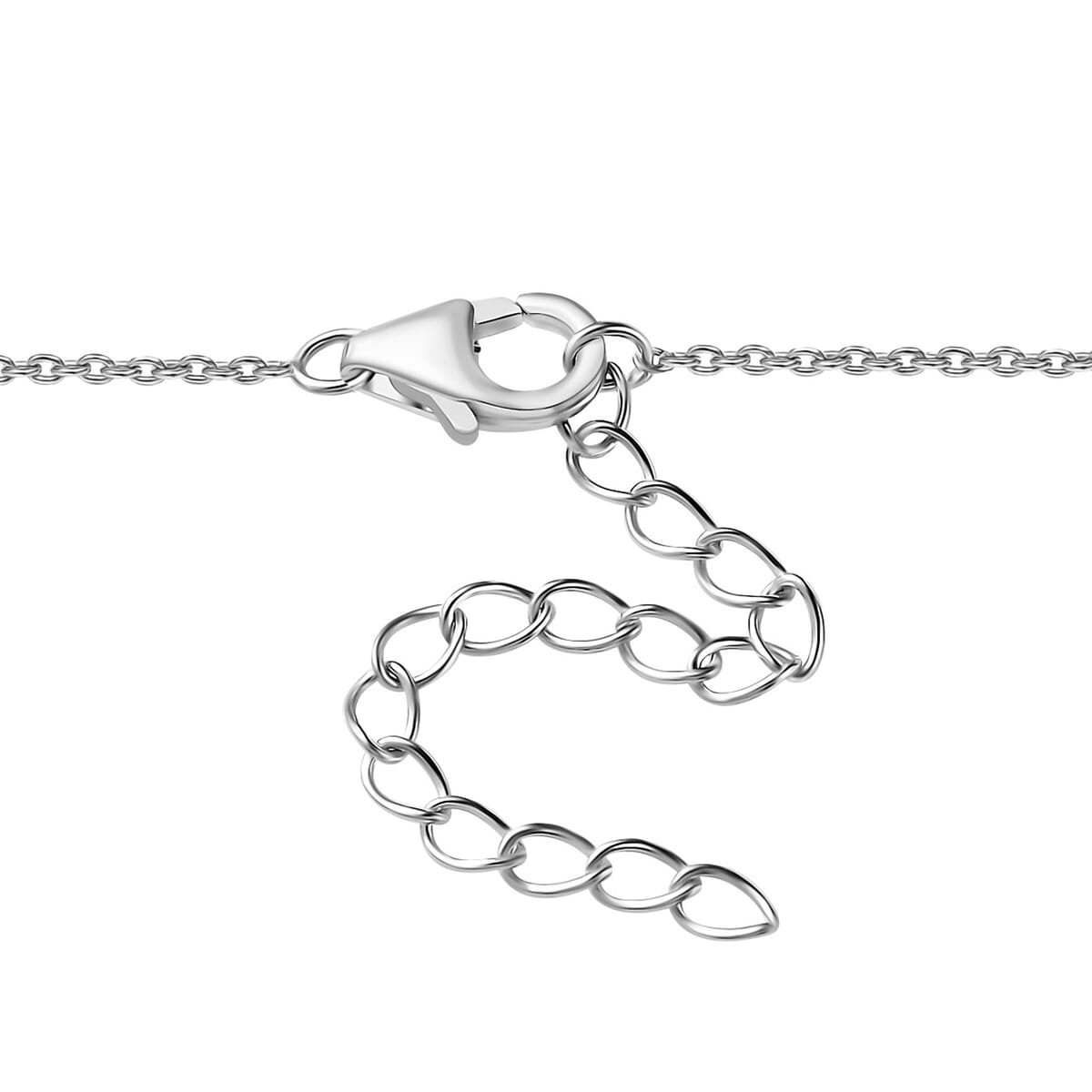 Freshwater Pearl and Multi Gemstone 1.00 ctw Necklace in Platinum Over Sterling Silver 18 Inches image number 4