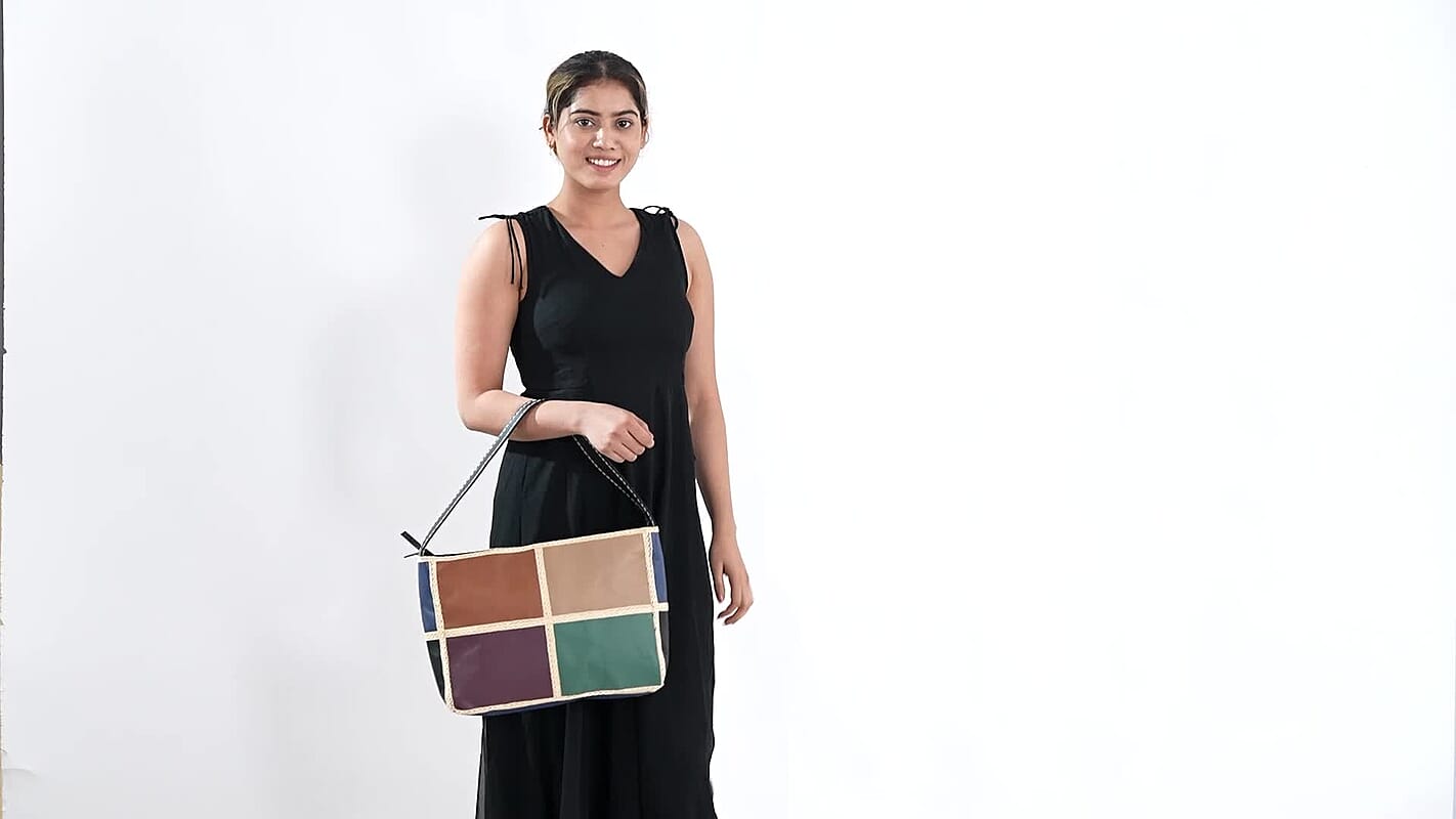 Genuine Leather Handbag with Top Handle