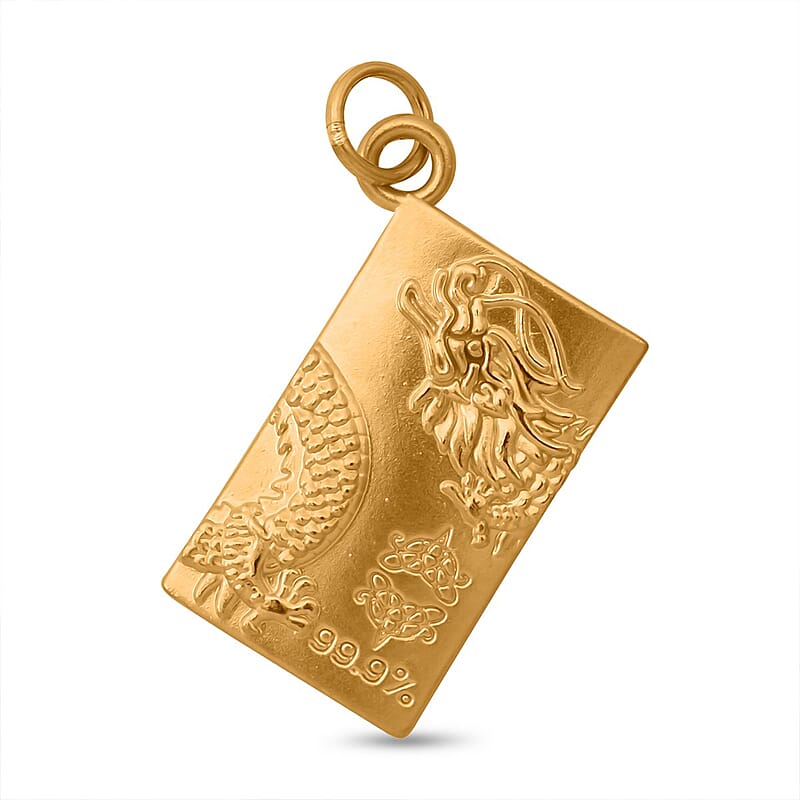 Dragon Pendant in 24K Yellow Gold 1 Grams