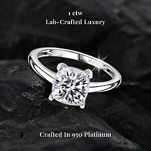 IGI Certified Luxuriant Lab Grown Diamond GH VS 1.00 ctw Ring in 950 Platinum (Size 10.5)