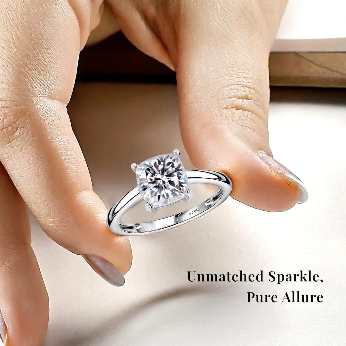 IGI Certified Luxuriant Lab Grown Diamond GH VS 1.00 ctw Ring in 950 Platinum (Size 9.0) image number 4