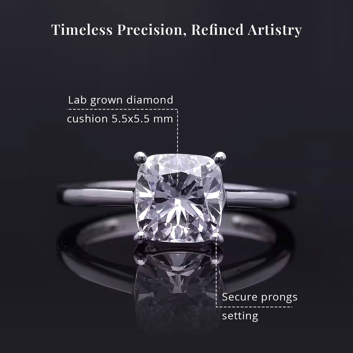 IGI Certified Luxuriant Lab Grown Diamond GH VS 1.00 ctw Ring in 950 Platinum (Size 9.0) image number 5