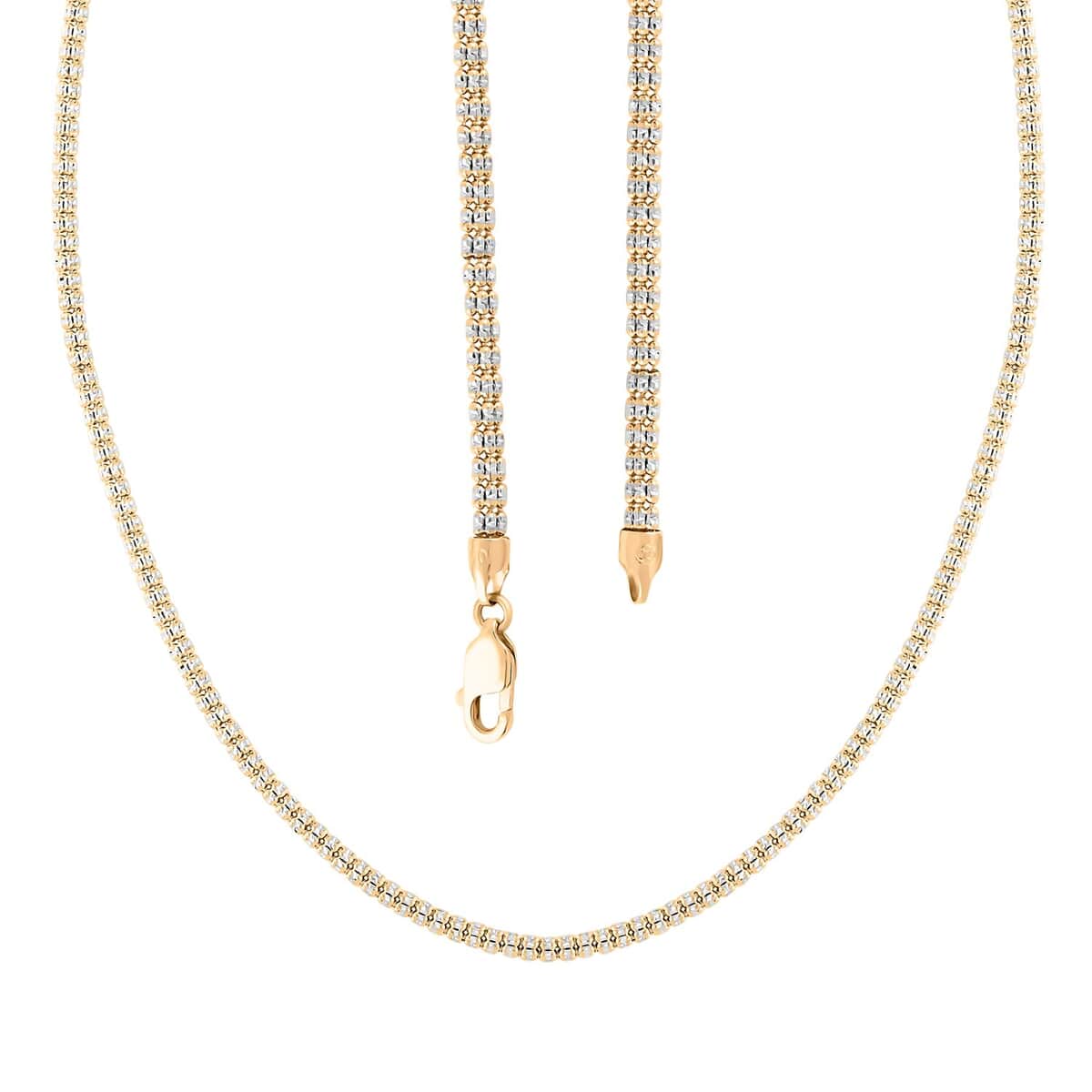 4mm Fancy Ice Chain Necklace in 10K 2-Tone Gold 20.35 Grams 22 Inches image number 3