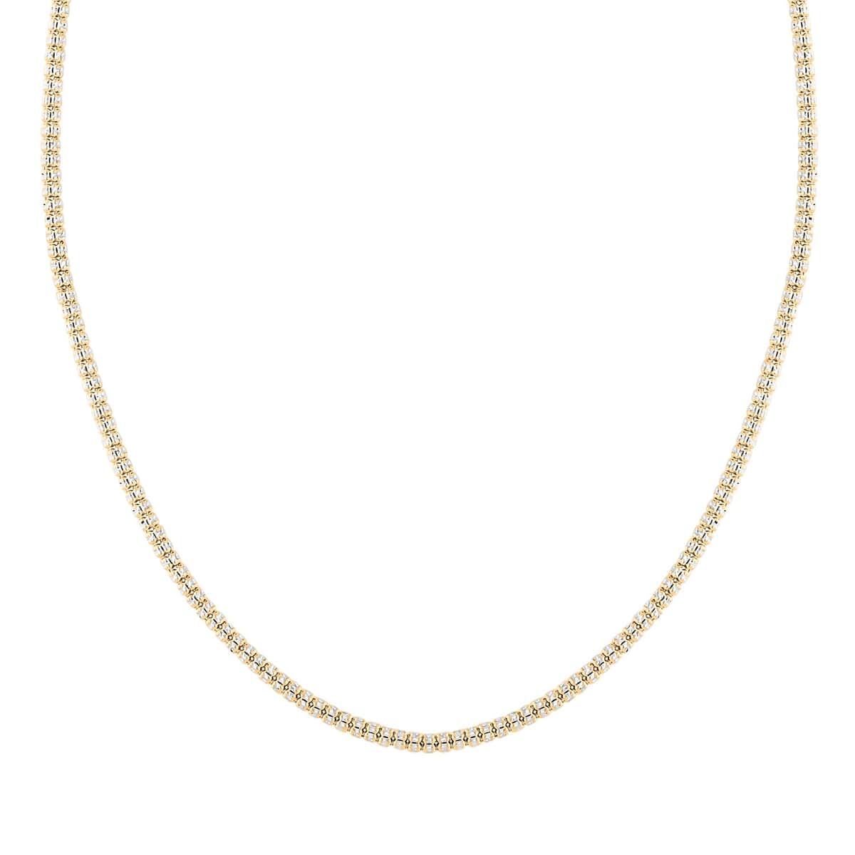 4mm Fancy Ice Chain Necklace in 10K 2-Tone Gold 20.35 Grams 22 Inches image number 4