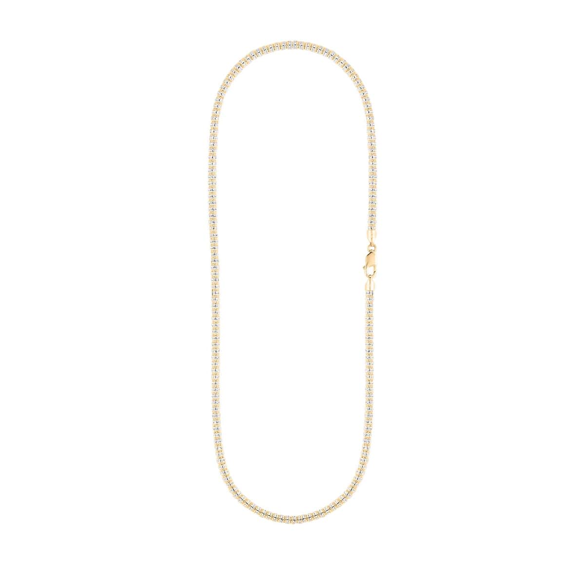 4mm Fancy Ice Chain Necklace in 10K 2-Tone Gold 20.35 Grams 22 Inches image number 5