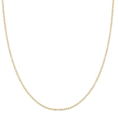 3mm Fancy Ice Chain Necklace in 10K 2-Tone Gold 13.3 Grams 24 Inches