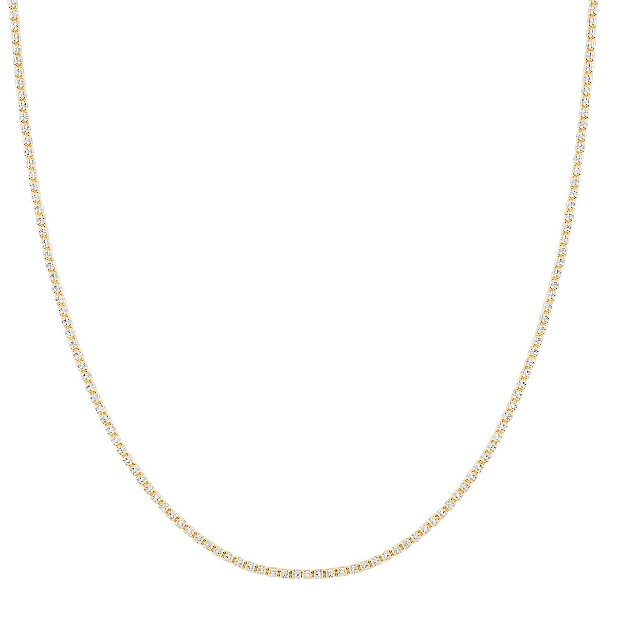 3mm Fancy Ice Chain Necklace in 10K 2-Tone Gold 14.1 Grams 26 Inches image number 2