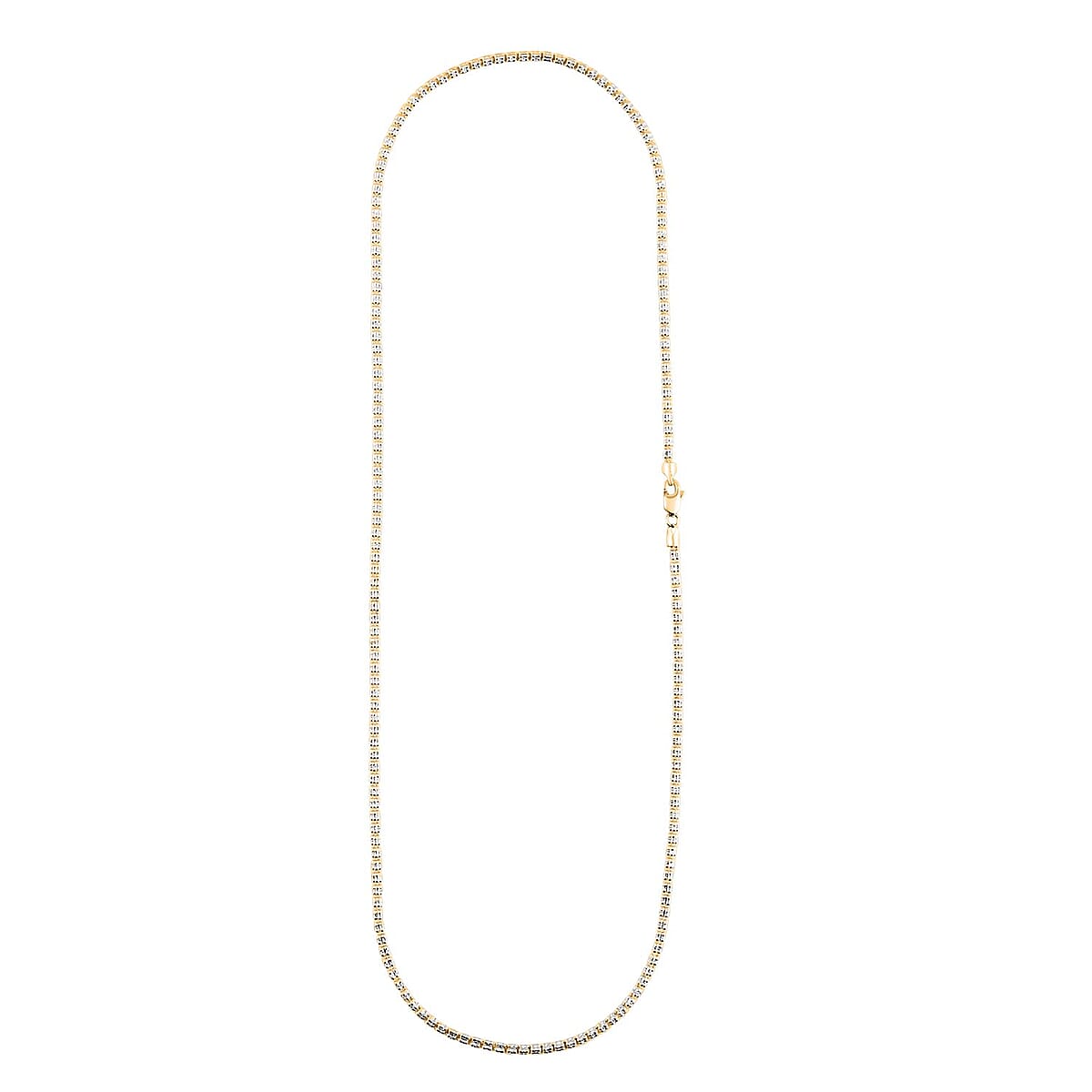 3mm Fancy Ice Chain Necklace in 10K 2-Tone Gold 14.1 Grams 26 Inches image number 4