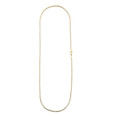 3mm Fancy Ice Chain Necklace in 10K 2-Tone Gold 14.1 Grams 26 Inches