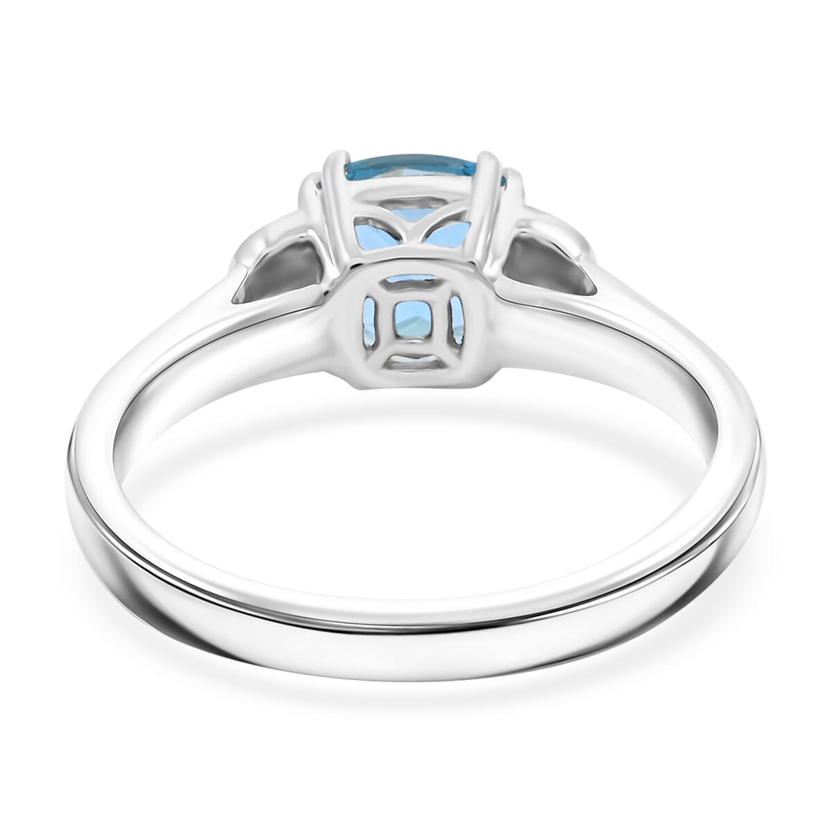 Luxoro 10K White Gold AAA Santa Maria Aquamarine, Diamond (G-H, I2) Ring (Size 5.5) 1.55 ctw image number 4