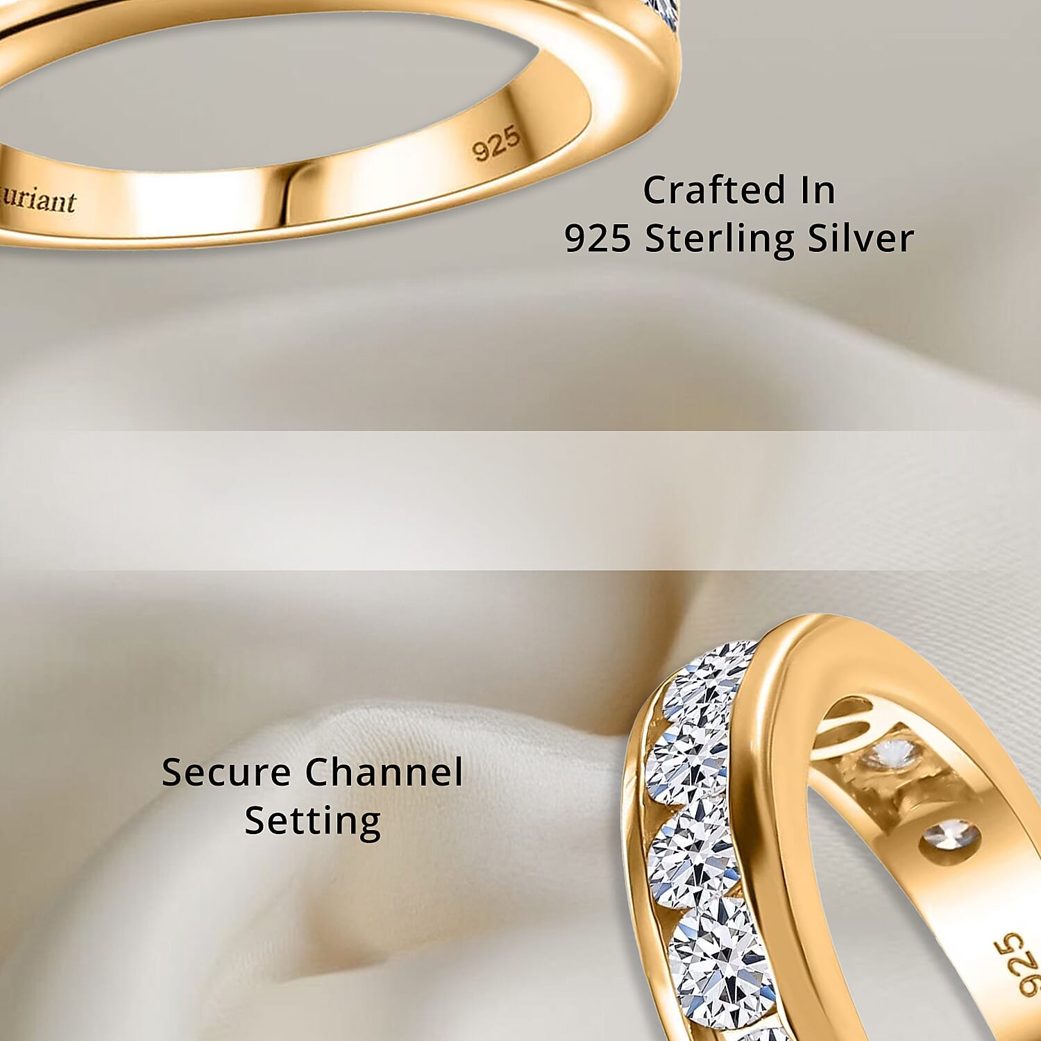 Yellow Gold Over Sterling Silver / 10 - Product card gallery slide 3 (9432500076799)