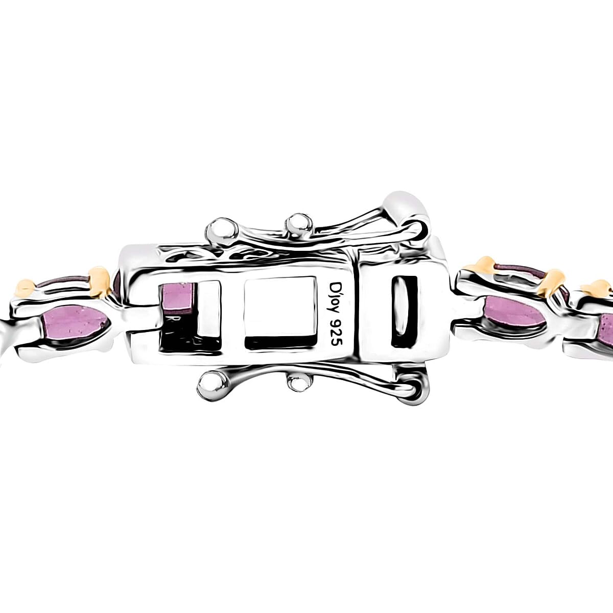 D'Joy Radiant Ember Garnet 10.15 ctw Tennis Bracelet in 18K Vermeil YG and Rhodium Over Sterling Silver (7.25 In) image number 3