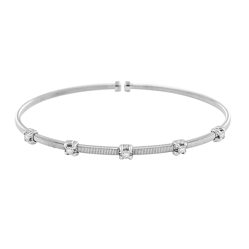 Modani 14K White Gold Diamond (VS) Wristlet Total Metal weight (6.90 g) Including Titanium Spring weight 0.33 ctw