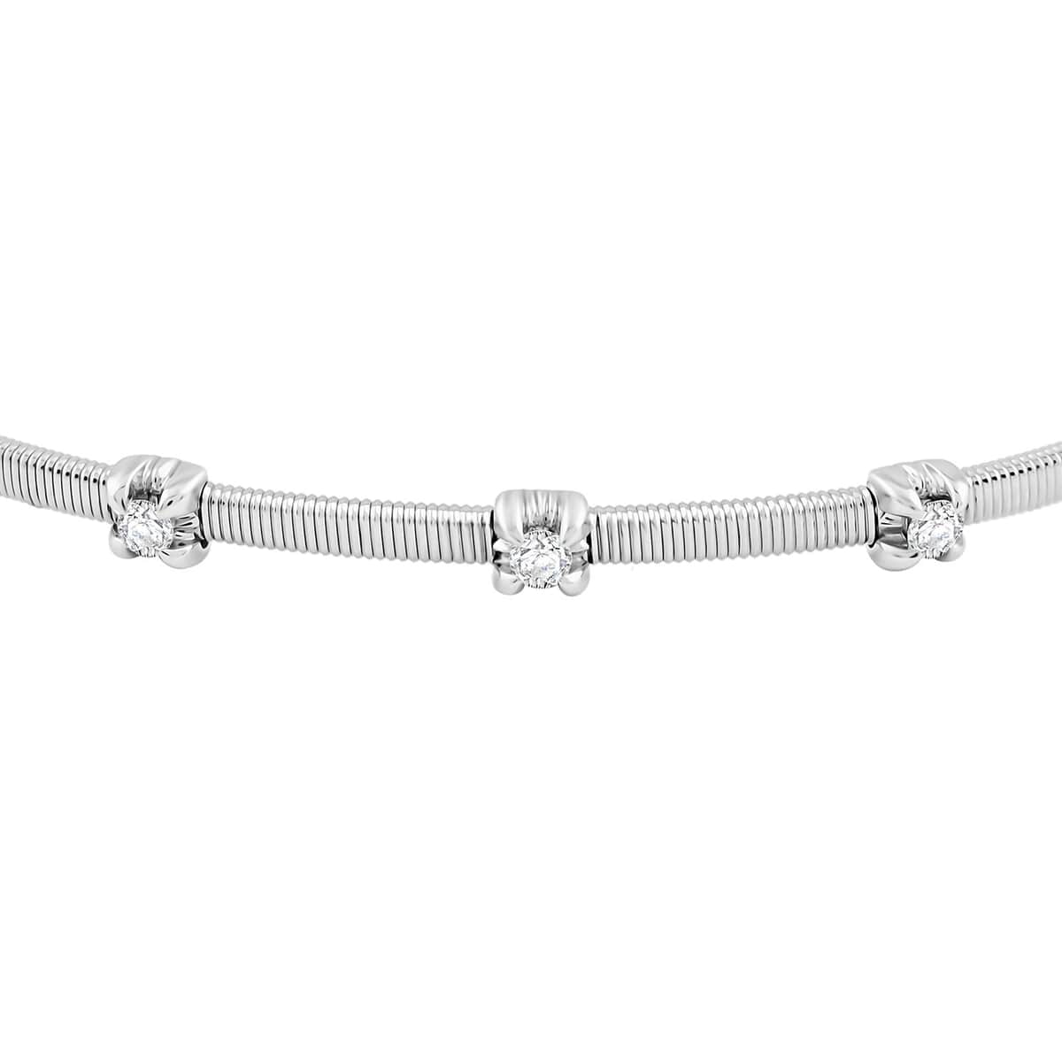 Doorbuster Modani Closeout 14K White Gold Diamond (VS) Wristlet Total Metal weight (6.90 g) Including Titanium Spring weight (Del. in 8-10 Days) 0.33 ctw image number 3