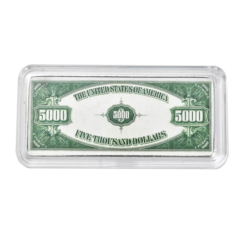 Kundan 999.9 Fine Signature Silver Currency Bullion Bar 50 Grams