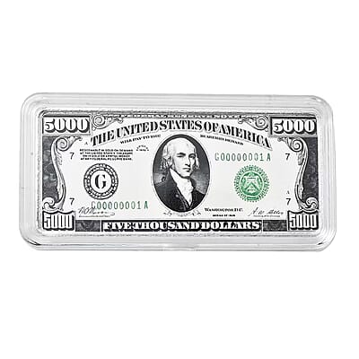 Kundan 999.9 Fine Signature Silver Currency Bullion Bar 50 Grams