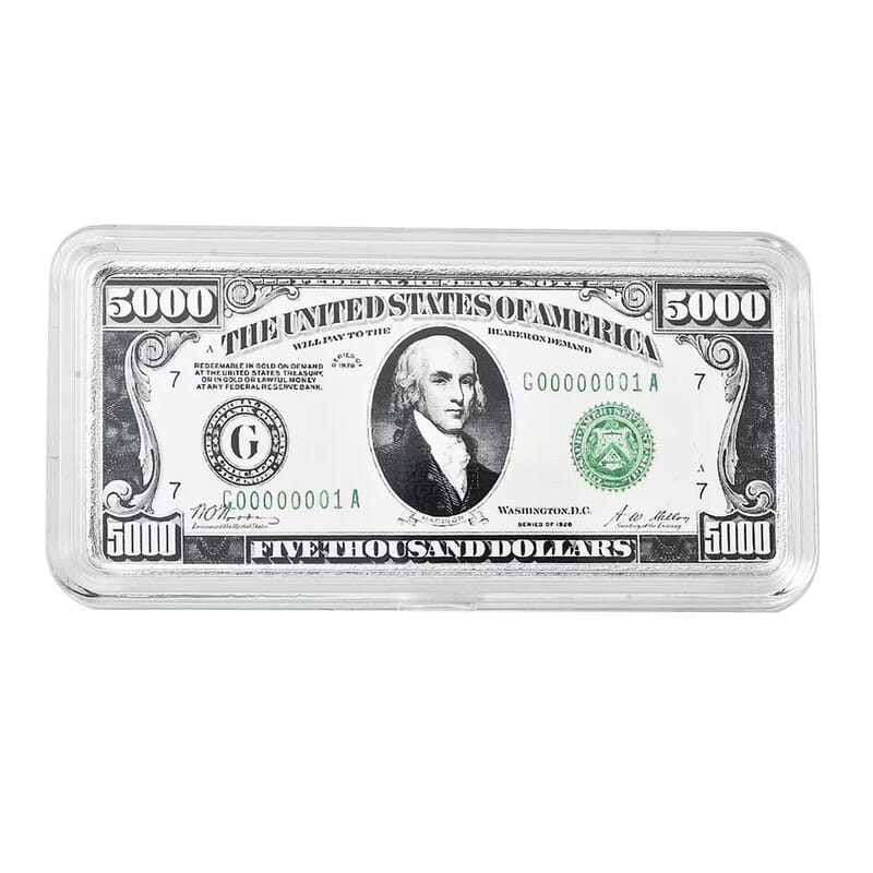 Kundan 999.9 Fine Signature Silver Currency Bullion Bar 50 Grams