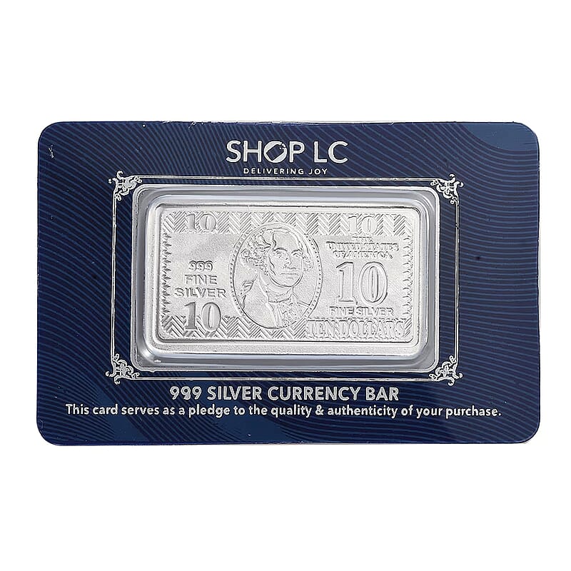 Kundan 999.9 Fine Silver Bullion Currency Bar 10 Grams