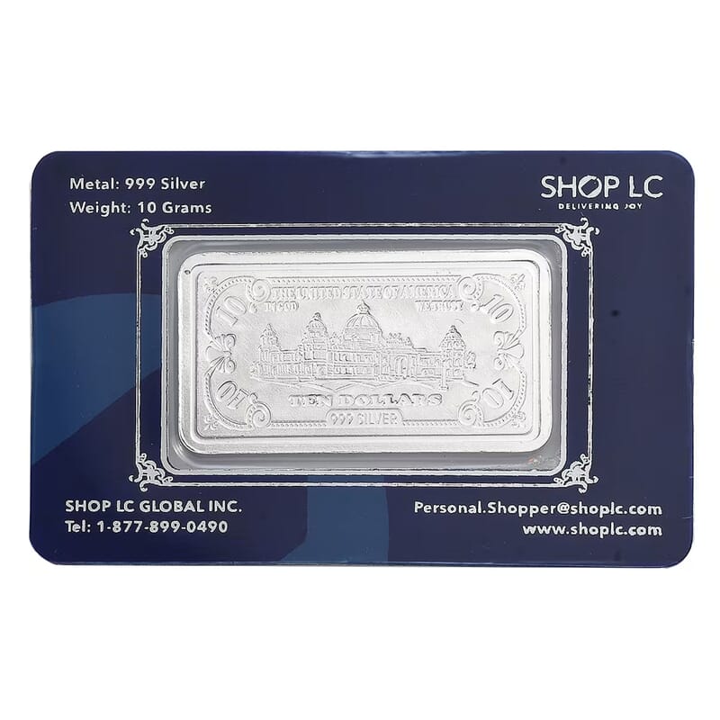Kundan 999.9 Fine Silver Bullion Currency Bar 10 Grams