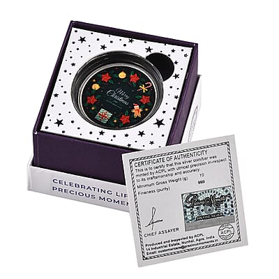 999.9 Fine Silver Merry Christmas Coin 10 Grams