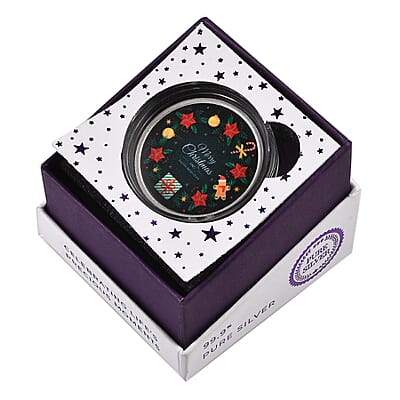 999.9 Fine Silver Merry Christmas Coin 10 Grams