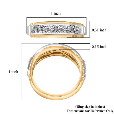 10K Yellow and White Gold White Diamond (G-H, I1) Ring (Size 10.5) (4.65 g) 0.50 ctw