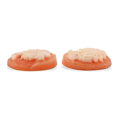 Set of 2 Orange Cameo (Ovl 10x8 mm) 2.02 ctw