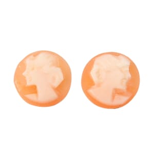 Set of 2 Cameo (Rnd 6 mm) 0.75 ctw