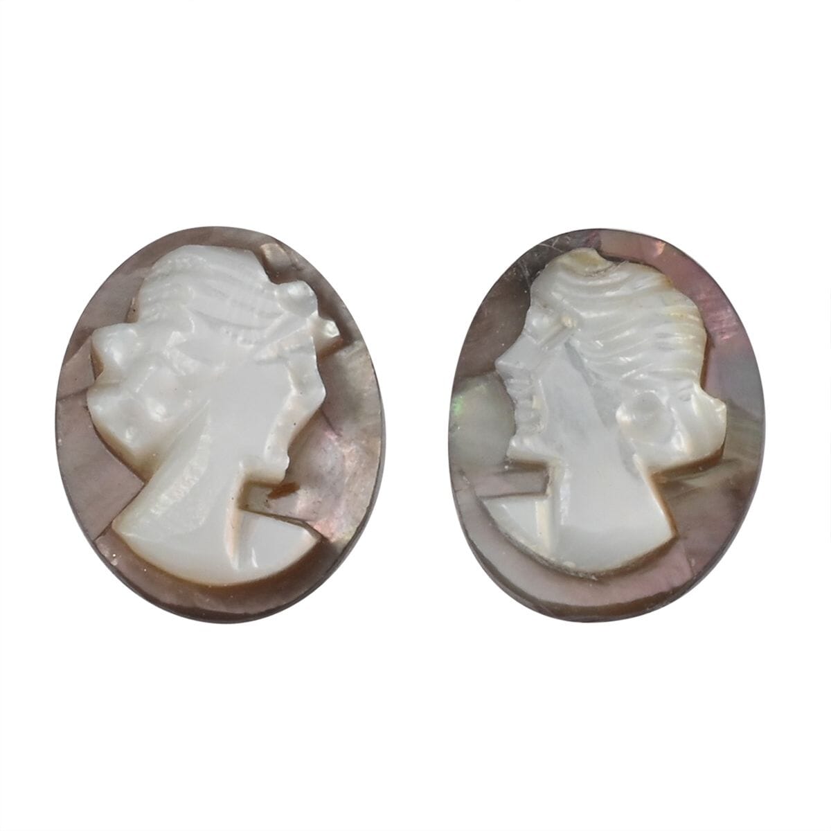 Set of 2 Blue Cameo (Ovl 10x8 mm) 2.41 ctw image number 0