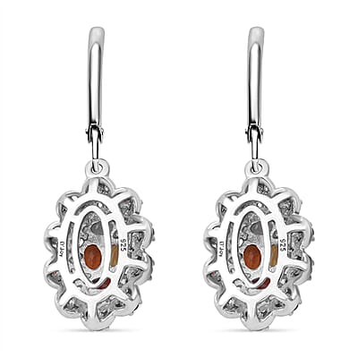 Multi Sapphire and White Zircon 2.75 ctw Cluster Halo Earrings in Rhodium Over Sterling Silver