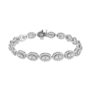 Verigold Diamond 6.12 ctw Bracelet in 10K White Gold (7.50 In) 10.50 Grams