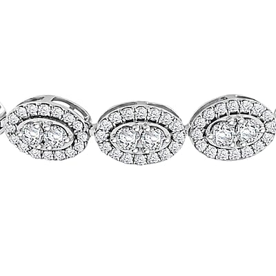 Verigold Diamond 6.12 ctw Bracelet in 10K White Gold (7.50 In) 10.50 Grams