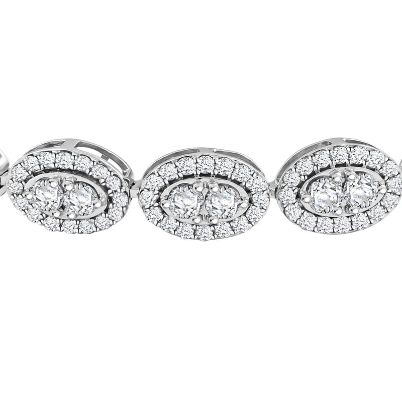 Verigold Diamond 6.12 ctw Bracelet in 10K White Gold (7.50 In) 10.50 Grams