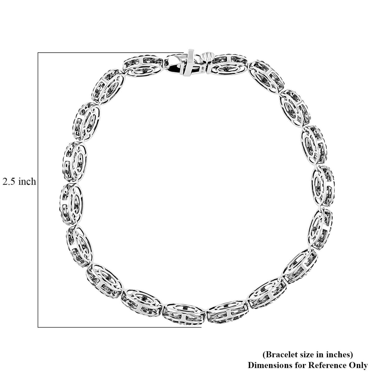 Verigold Diamond 6.12 ctw Bracelet in 10K White Gold (7.50 In) 10.50 Grams image number 5