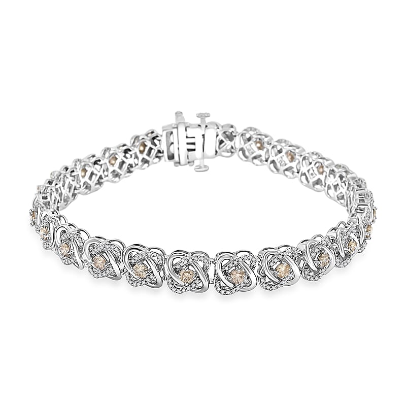 Verigold Diamond 3.04 ctw Bracelet in 10K White Gold (7.50 In) 13.25 Grams