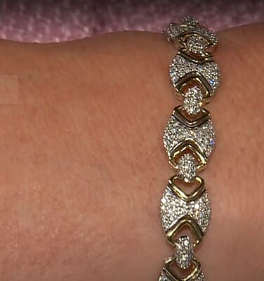 Verigold Diamond 3.05 ctw Bracelet in 10K Yellow and White Gold (7.50 In) 11.30 Grams