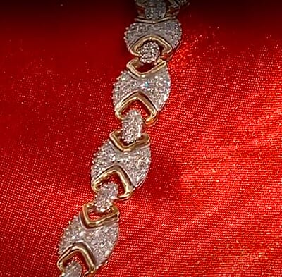 Verigold Diamond 3.05 ctw Bracelet in 10K Yellow and White Gold (7.50 In) 11.30 Grams