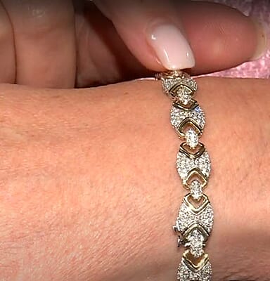 Verigold Diamond 3.05 ctw Bracelet in 10K Yellow and White Gold (7.50 In) 11.30 Grams