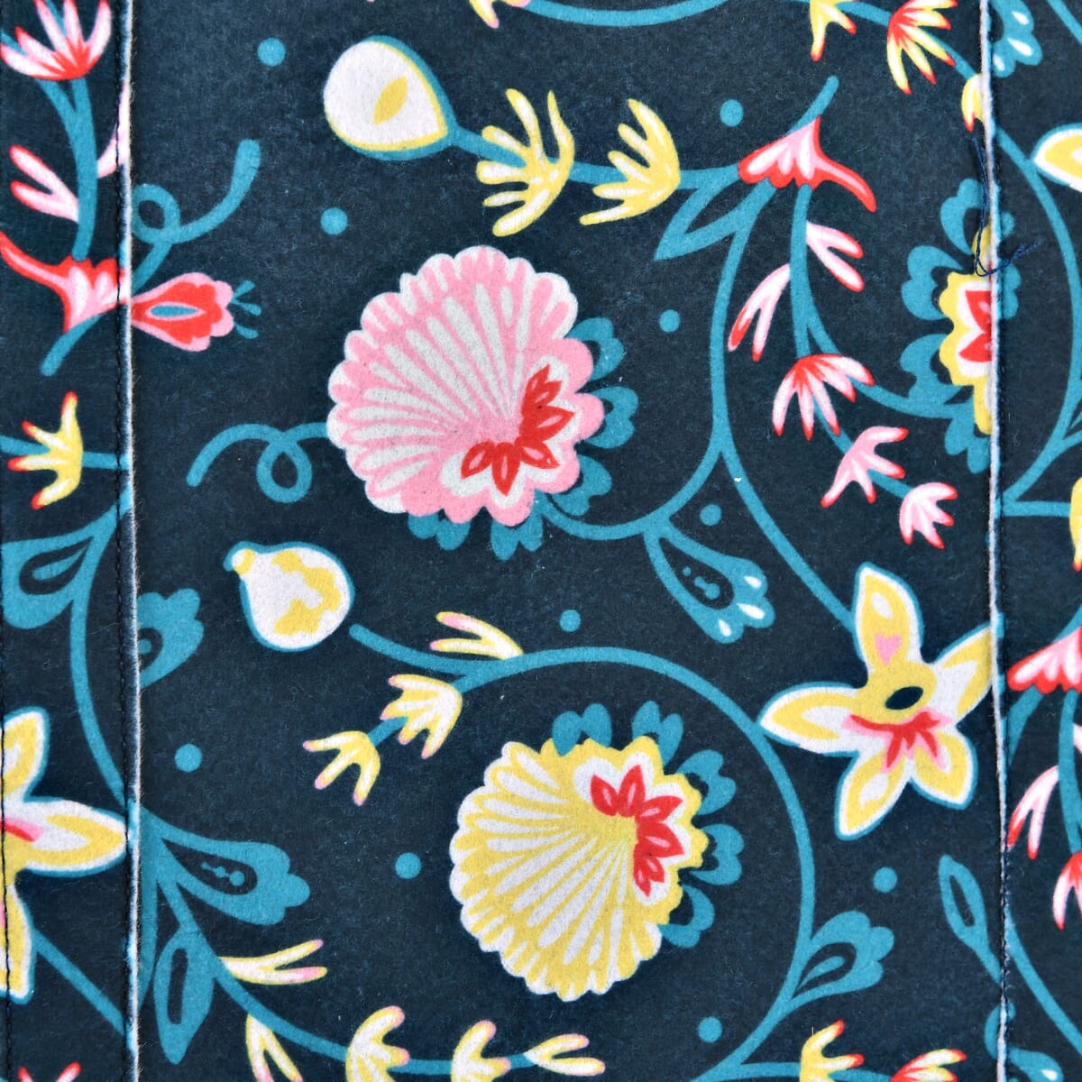 Sky Blue Vivid Digital Floral Printed Fabric Tote Bag (Buy One Get One Free) image number 9