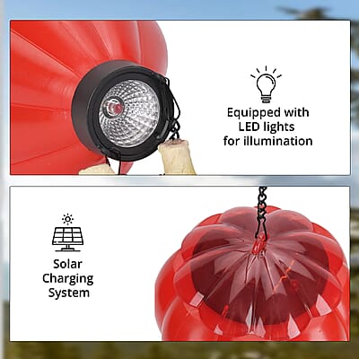Red Solar Hot Air Balloon Windchime