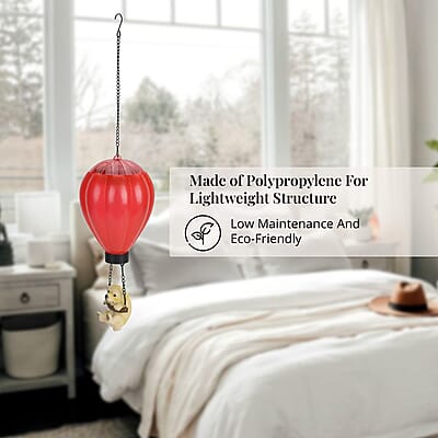 Red Solar Hot Air Balloon Windchime
